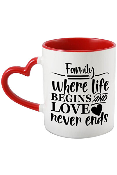 StoryGift Romania Cana cu textul "Familia, locul in care viata incepe si iubi...