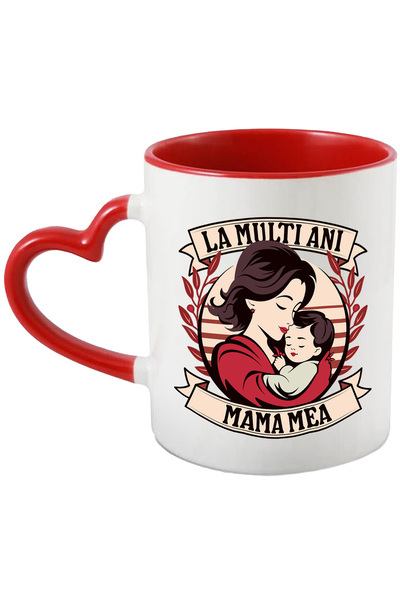 StoryGift Romania Cana la multi ani mama mea femeie cu copil 8 martie, 330ml,...