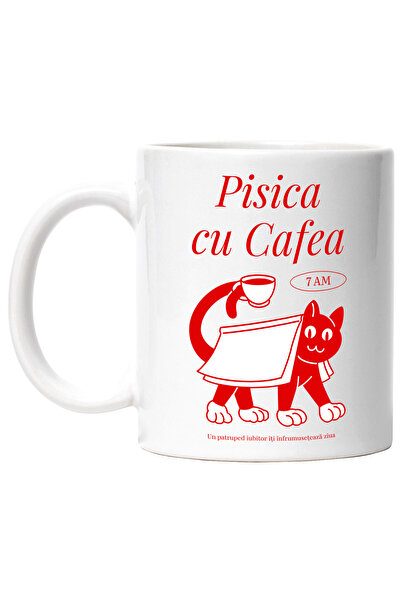 StoryGift Romania Cana Pisica cu Cafea. Simte bucuria pisicii cafelei , 330ml...