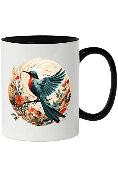 StoryGift Romania Cana Cu Pasare, Floir, Creanga, Frunze, Petale, Pene, Anima...