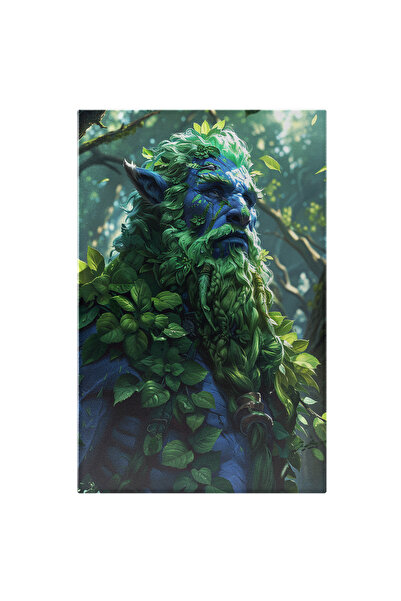 StoryGift Romania Tablou Canvas: Bestie Mitologică A Naturii Cu Păr Verde Și ...