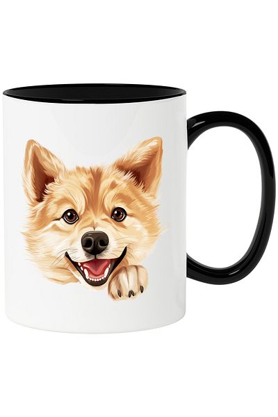StoryGift Romania Mug with a dog with a zest for life | illustration | energetic | for lovers of , With ,STG