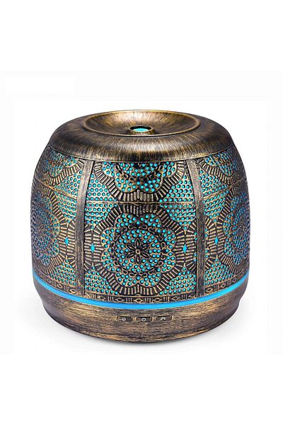 MACVI Difuzor Aromaterapie Macvi® din Metal, Design Vintage, 500 ml, Bronz