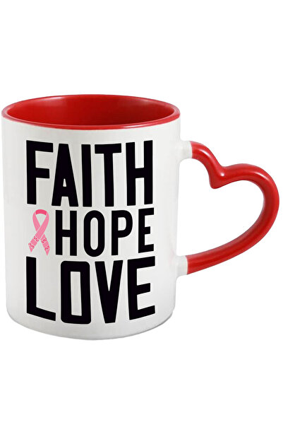 StoryGift Romania Cana cu textul in engleza "Faith, hope, love" - credinta sp...