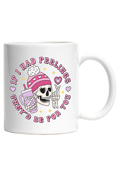 StoryGift Romania Cana cu un craniu cu mesajul "If I had feelings, they'd be ...