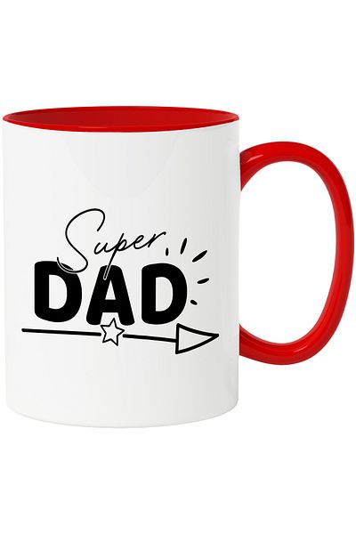 StoryGift Romania SuperDad Funny Text Mug, Superhero Dad, Arrow with Star, Appreciation p, With,STG