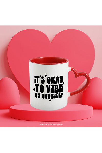 StoryGift Romania Mug for those who can do it on their own with text in English with Handle Ini, Cu, STG.