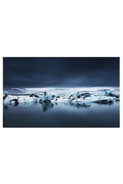 StoryGift Romania Tablou Canvas Laguna Glaciara Jokulsarlon In Parcul National Vatnajokull I, Islanda, Peisaj, Gh