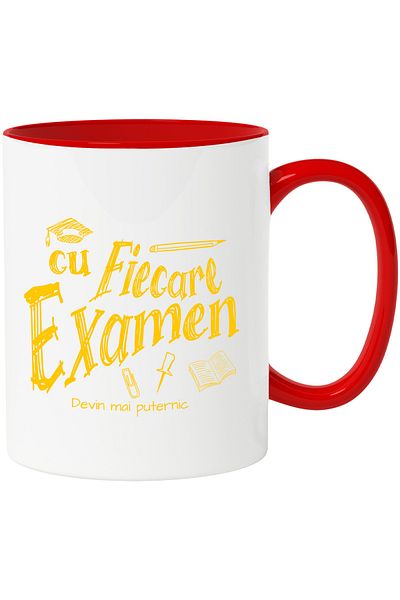 StoryGift Romania Mug With every exam, I become stronger school education, 330ml, Ceramic with Ma, Cu, STG