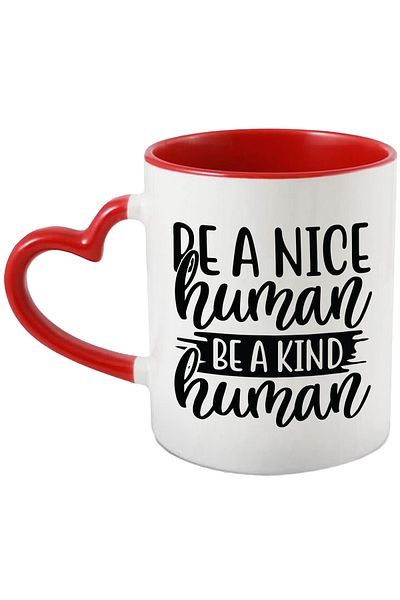 StoryGift Romania Mug with a message in English that urges you to be a good and kind person with Handle, With, STG