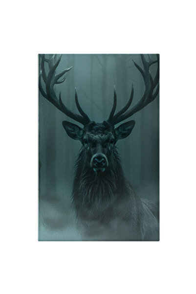 StoryGift Romania Tablou Canvas Privirea Cerbului În Ceața Din Văzduh Și Umbr...