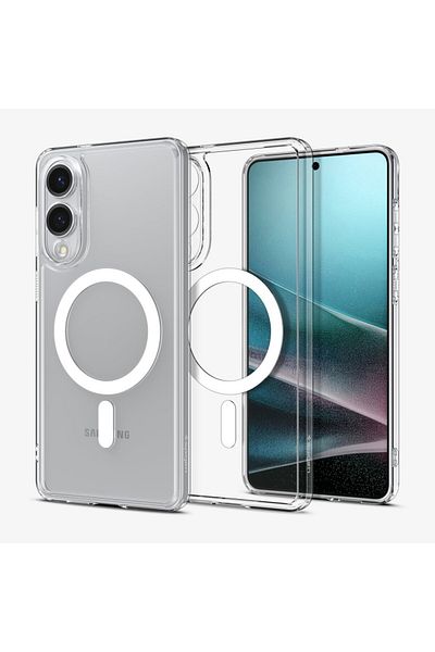 Spigen Ultra Hybrid MagFit for Samsung Galaxy S25 EDGE case cover [MagSafe compatible] - Clear White