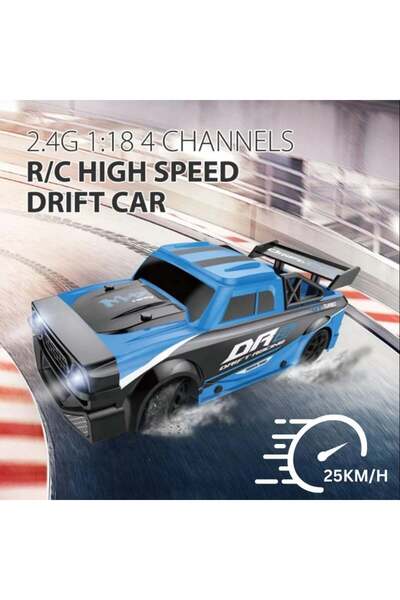 iUni Auto na dálkové ovládání C053, měřítko 1:18, 2,4 GHz, 25 km/h, pohon 4x4, vysokorychlostní driftování a závodění, modré