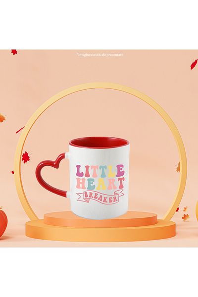 StoryGift Romania Mug with the text in English "Little heart breaker" - the little heart breaker, With ,STG.