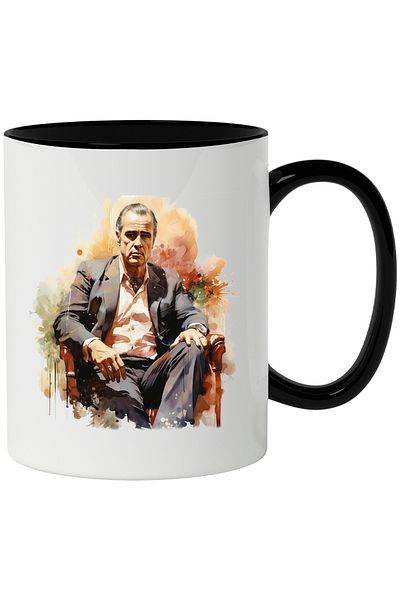 StoryGift Romania Mug With Don Vito Corleone, The Godfather, Famous Character, Multicolor 330 ml, Ceramic c, With ,STG