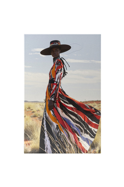 StoryGift Romania Tablou Canvas: Singurătate Plăcută Silueta În Rochie Colora...