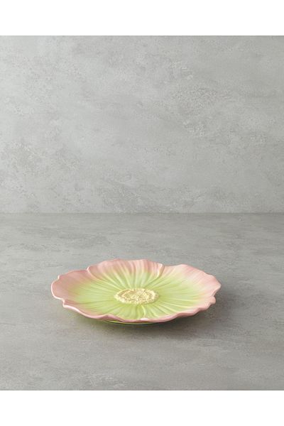 English Home Flowerella Dolomite Serving Plate 26 cm Pink - Green