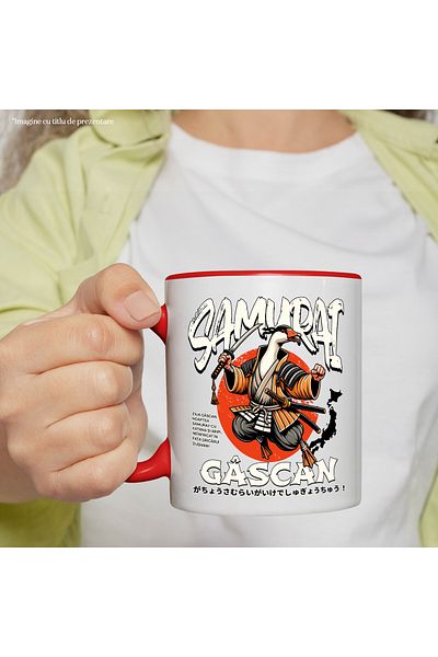 StoryGift Romania Mug Samurai Goose assassin duck ninja cartoon, 330ml, Ceramic with R Handle, With ,STG