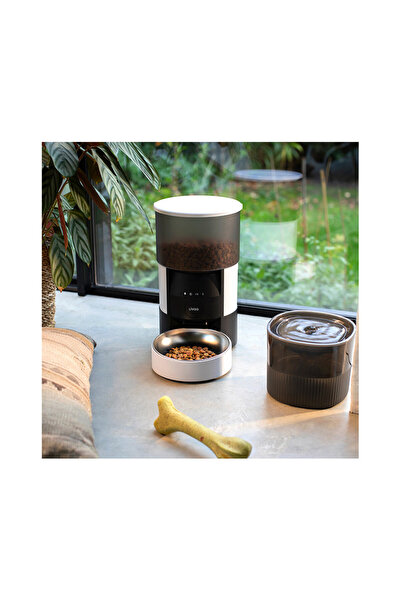 Delta Automatic food dispenser for dogs and cats Livoo PET 100, stainless steel bowl, 3L