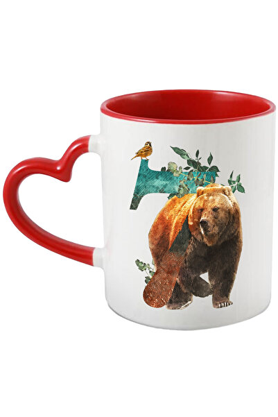 StoryGift Romania Cana Cu Cifra, 7, Urs, Pasare, Frunze, Natura, Multicolor 3...