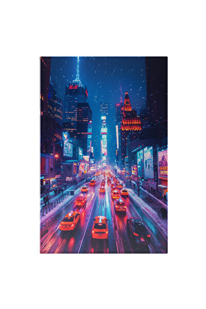 StoryGift Romania Tablou Canvas Primul Strat De Zăpadă În Oraș Ninsoare Ca În...