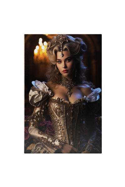 StoryGift Romania Tablou Canvas: Portret Prințesă Cu Bijuterii- Eleganță Vest...