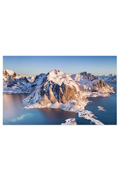 StoryGift Romania Tablou Canvas Vedere Aeriana La Muntii Lofoten, Norvegia Ae...