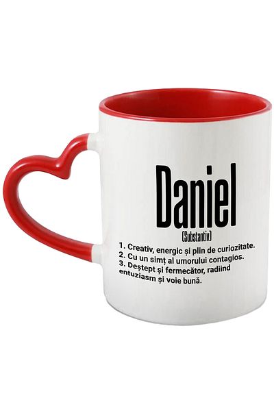 StoryGift Romania Mug With The Name Daniel, With Motivational Message, Creative, Energetic, Curious, Smart,, With ,STG