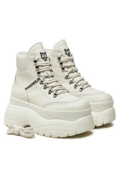 NAKED WOLFE women's ankle boots Spike White