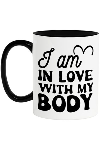 StoryGift Romania Mug with the message "I am in love with my body" - I am in love with my body with , With ,STG