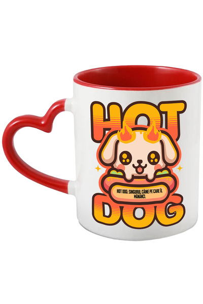 StoryGift Romania Cana Caine hot dog in flacari, iubitorii de caini, 330ml, C...