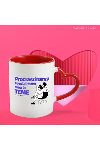 StoryGift Romania Procrastination Mug – My Specialty in Schoolwork, 330ml, Ceramic with Handle, With ,STG