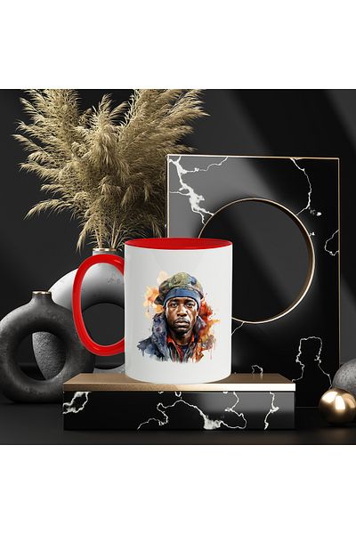 StoryGift Romania Mug With Prodigy Mobb Deep Portrait, Watercolor, Painted, Art, Multicolor 330 ml,, With ,STG