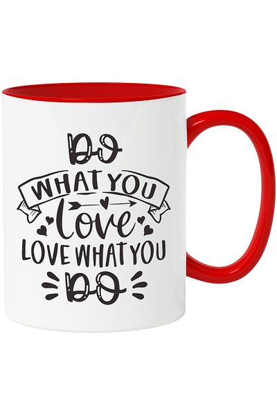 StoryGift Romania Mug with a message that urges you to do what you love - out of passion with Maner Ro, Cu, STG