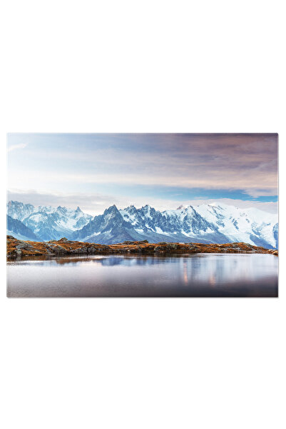 StoryGift Romania Tablou Canvas Zi Insorita Pe Lacul Blanc In Alpii Frantei, ...