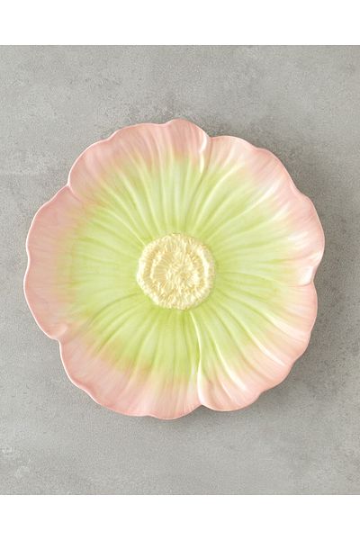 English Home Flowerella Dolomite Serving Plate 26 cm Pink - Green