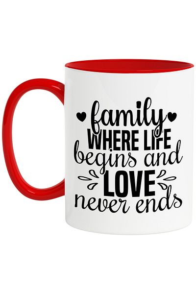 StoryGift Romania Mug with hearts for people who love family and put it first, with STG