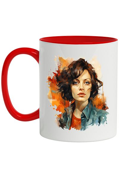 StoryGift Romania Mug With Jennifer Connelly, Actress, Star, Movie, Hollywood, Multicolor 330 ml, , With ,STG
