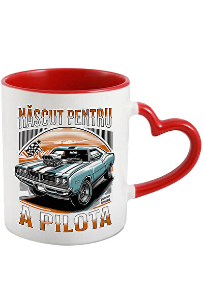 StoryGift Romania Cana nascut pentru a pilota masina curse vintige, 330ml, Ce...