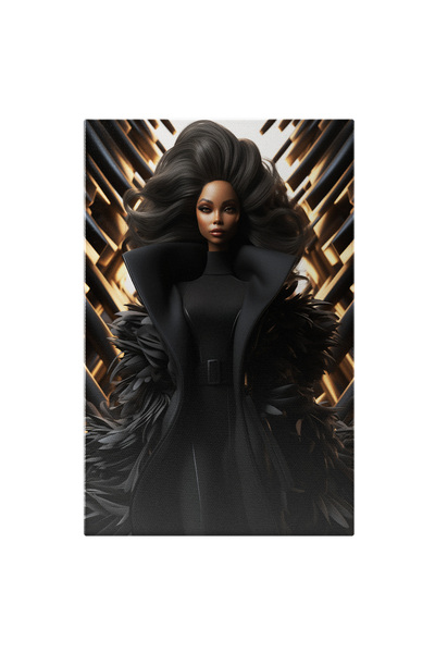 StoryGift Romania Tablou Canvas: Portret Papusa Fata Bruneta Cu Tinuta Elegan...