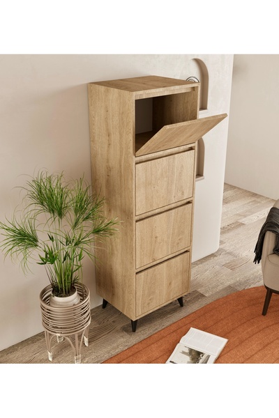 FUHO Mely Çok Amaçlı Dolap-Ekmeklik Safir Meşe