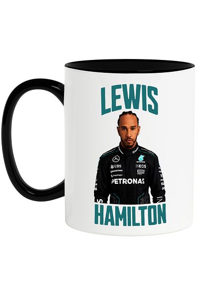 StoryGift Romania Lewis Hamilton mug professional formula 1 speed race, 330ml, Ceramic with Man, With, STG.