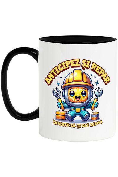 StoryGift Romania Engineer Mug I anticipate and fix before you know it, 330ml, Ceramic with Handles, With ,STG