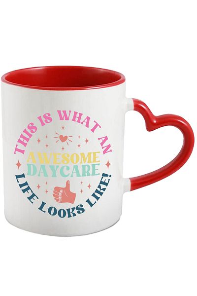 StoryGift Romania Mug with the message "This is what the life of a wonderful nursery/kindergarten caregiver looks like, With ,STG