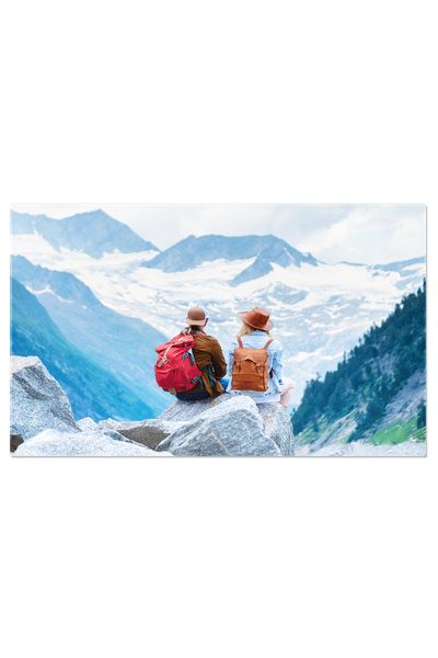 StoryGift Romania Tablou Canvas Calatori Bucurandu-se De Vederea Vaii Montane...