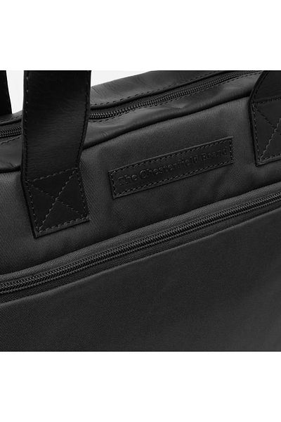 The Chesterfield Brand Geanta pentru laptop de 15 inch, din piele naturala si nylon, The Chesterfield Brand, Narvik
