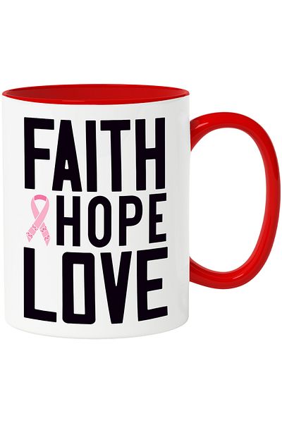 StoryGift Romania Mug with the text in English "Faith, hope, love" - ​​faith, hope, love with Mane, With, STG.
