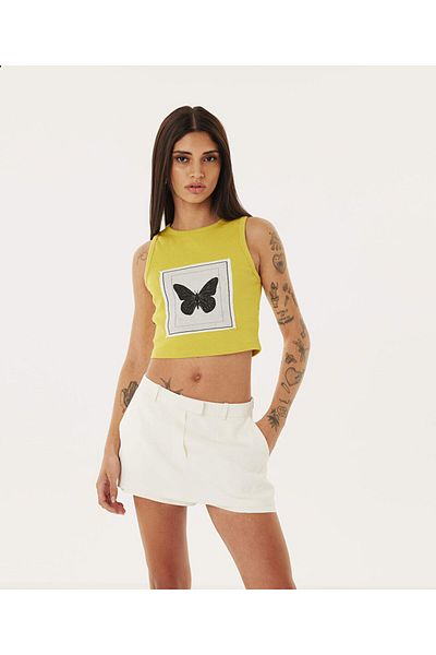 Twist T-shirt with visual patch