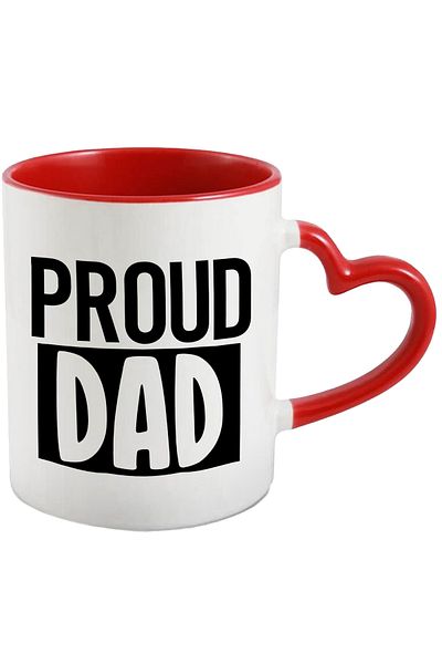 StoryGift Romania Mug with the English Text Proud Dad, Proud Father of Children, Father's Love, Parent, With, STG.