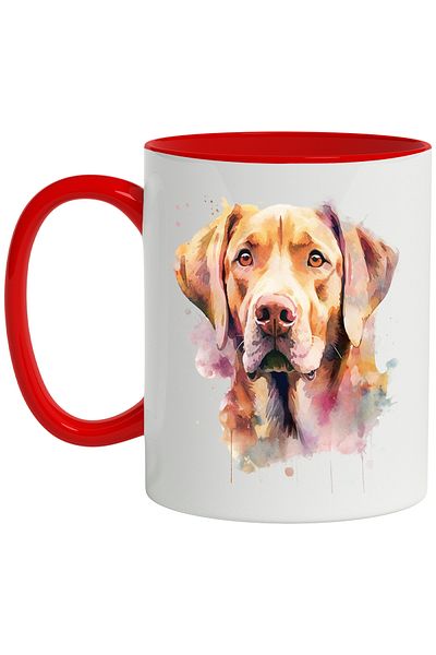 StoryGift Romania Puppy Head Mug, Labrador, Watercolor, Pet, Multicolor 330 m, With ,STG